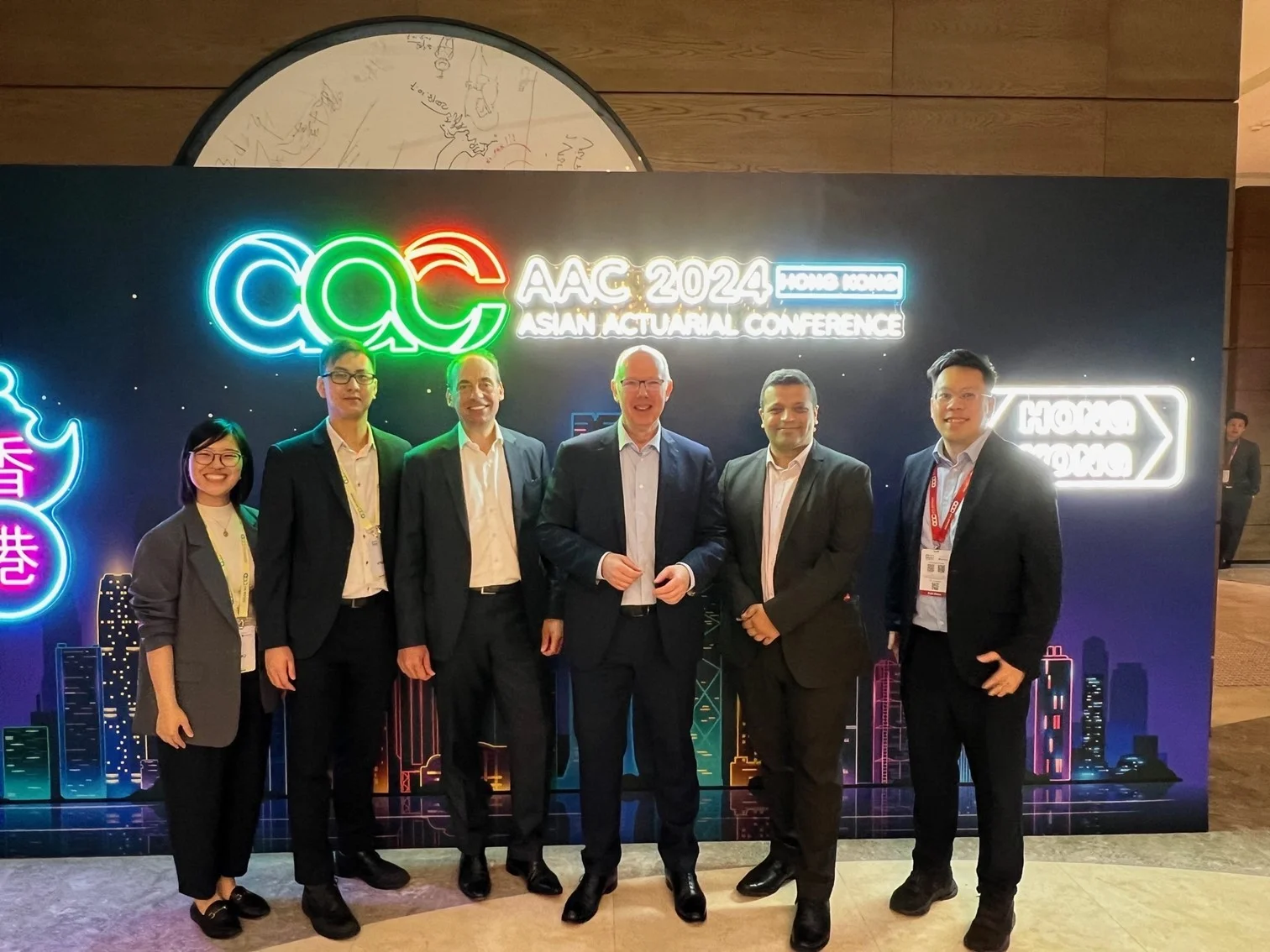 Leandro (far right) with KPMG colleagues at the Asian Actuarial Conference 2024.