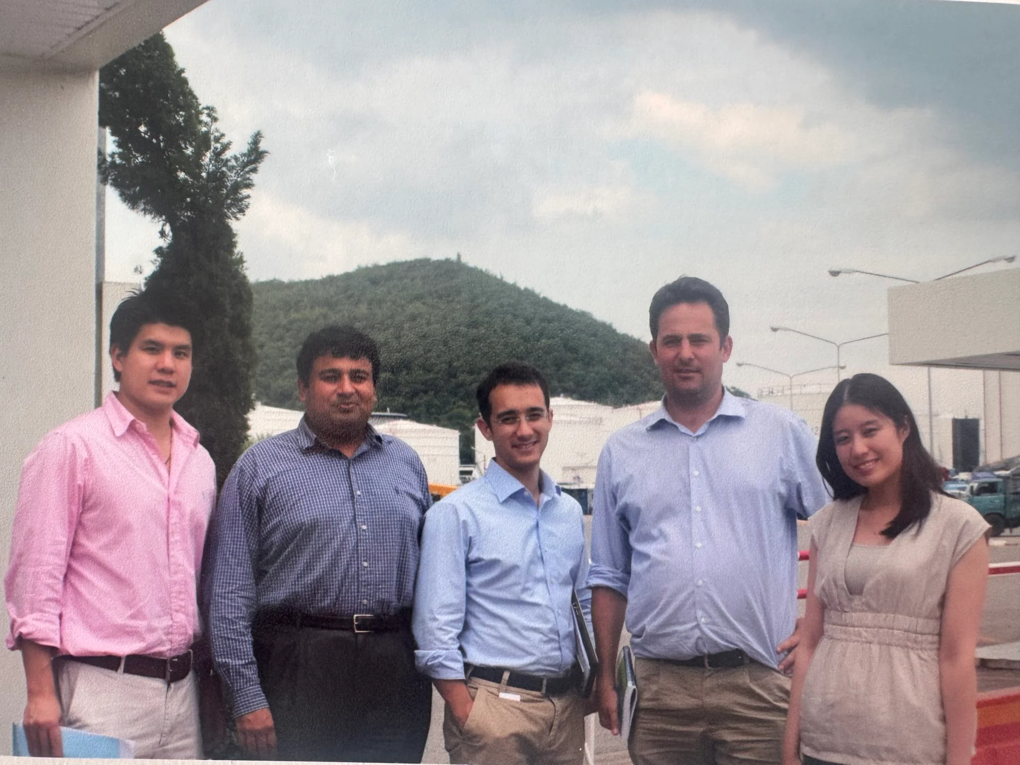 Douglas (2nd right) in Thailand with clients, while living in Singapore in 2012