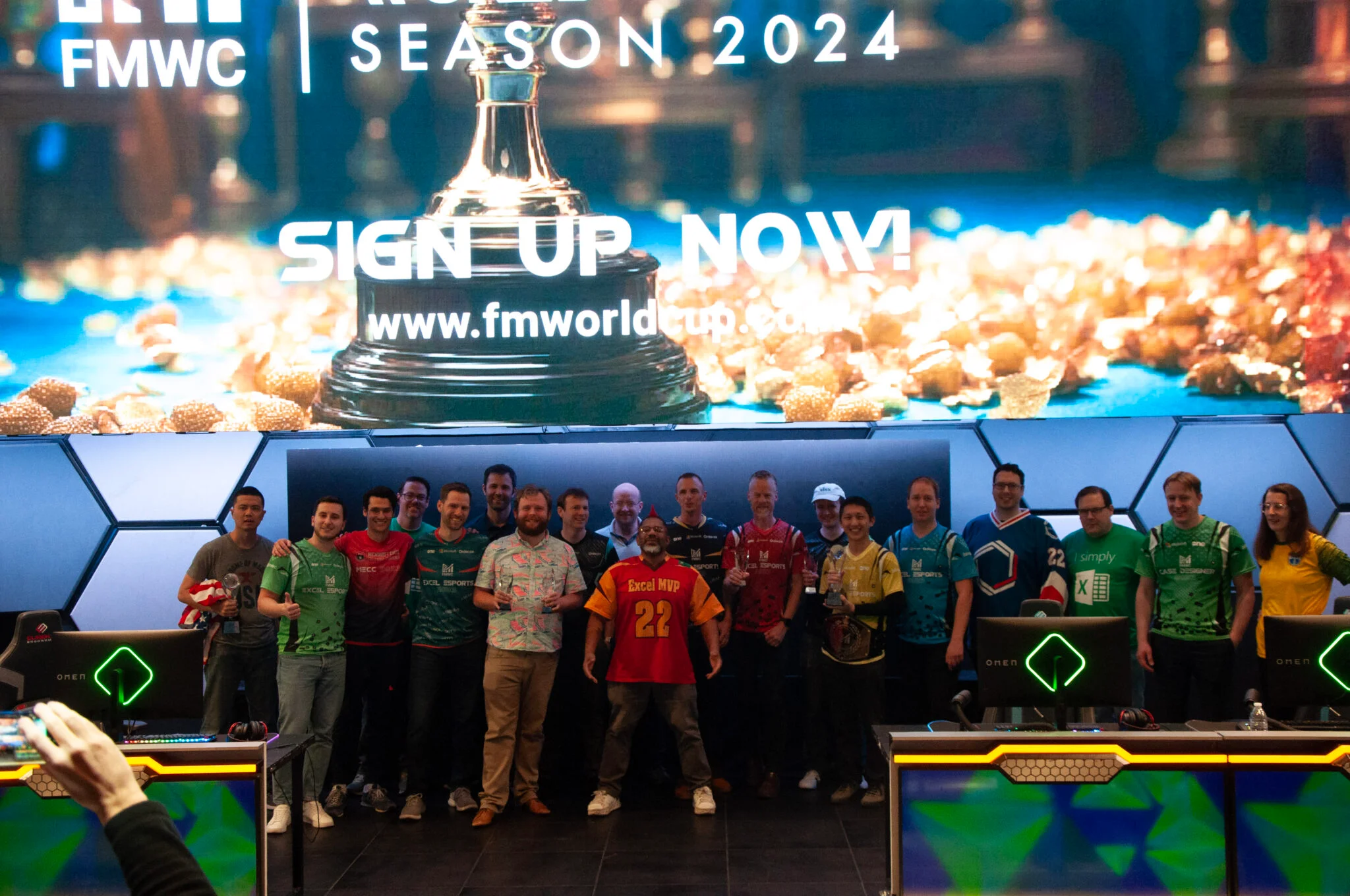 Andrew with his fellow competitors.