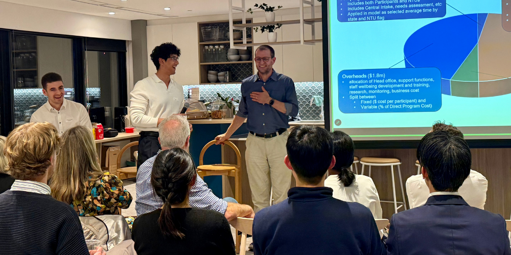The Brave Foundation team presenting.