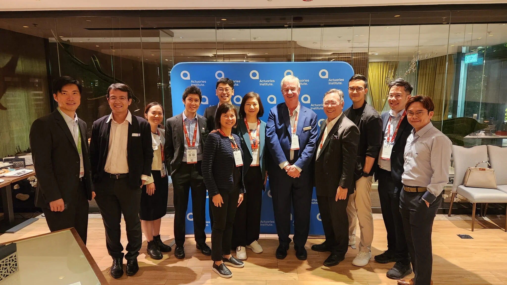 Charlie with 2024 Actuaries Institute David Whittle and other delegates at the Asian Actuarial Conference 2024 Hong Kong