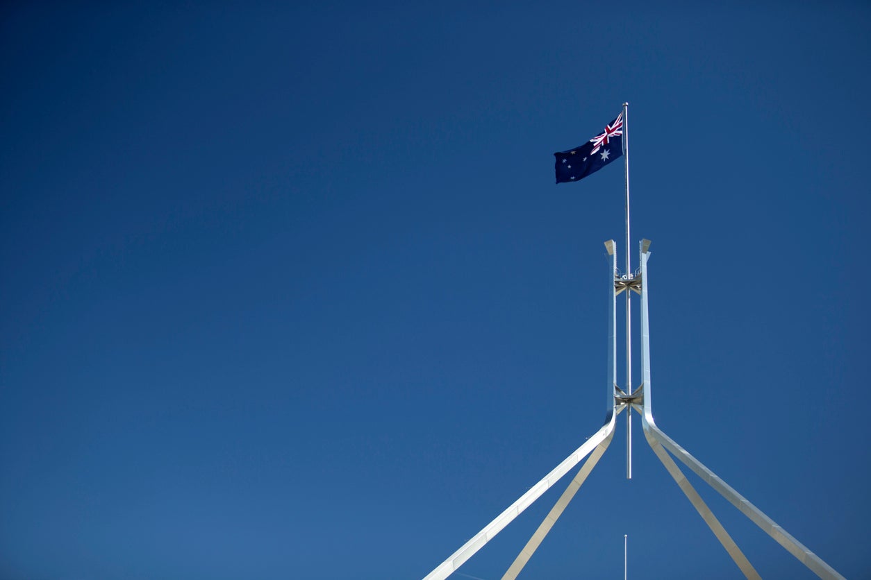 Flag pole on the Canberra Australian Parliament House