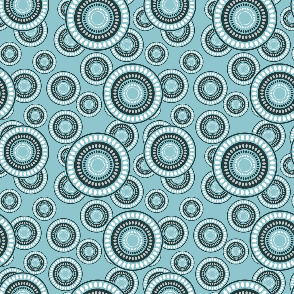 Seamless pattern with geometric aboriginal ornament. Ethnic tribal rounded color background. Afican, australian motiph. Dots painting. Vector illustration, template design for cloth, card, fabric.