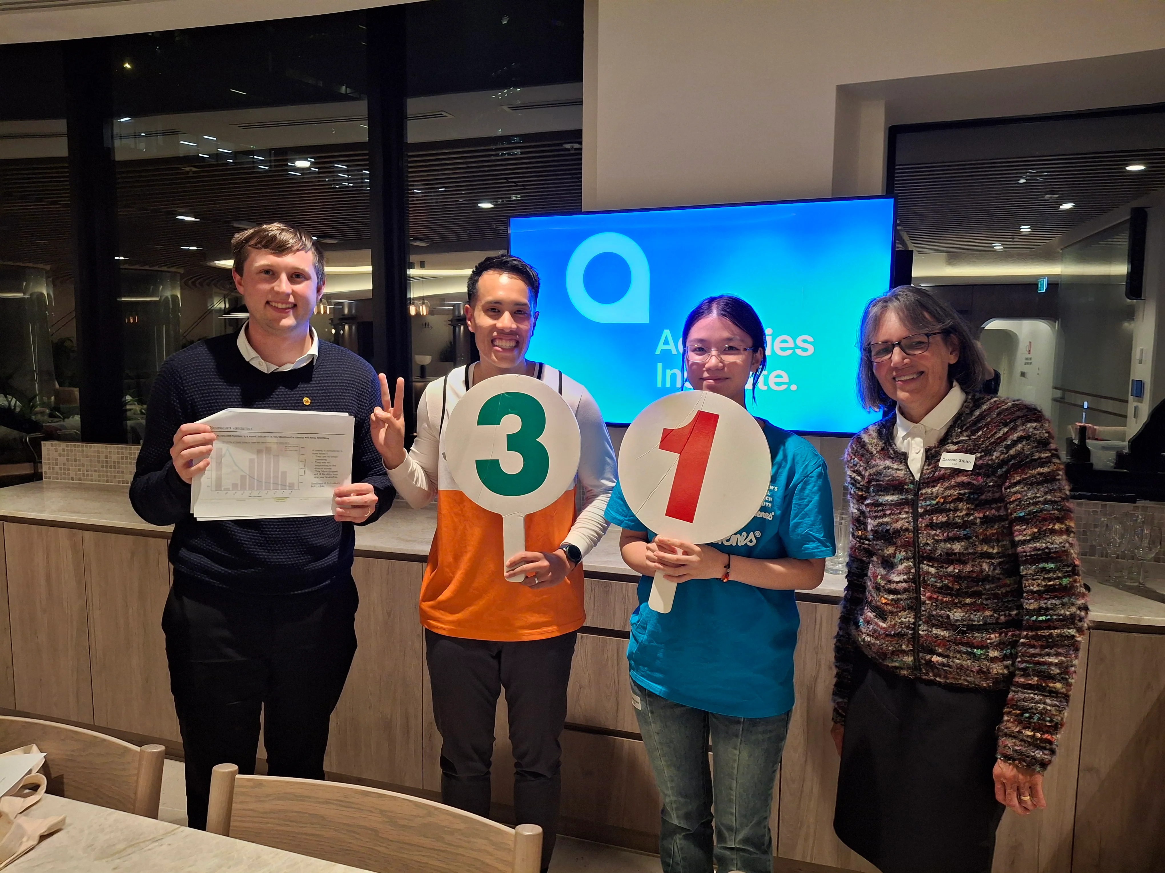 Hackathon participants from left to right: Daniel Maccuulloch, Aidan Nguyen and Charlotte Voon - part of the Community Council for Australia team.