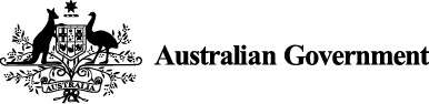 Australian government horizontal black logo