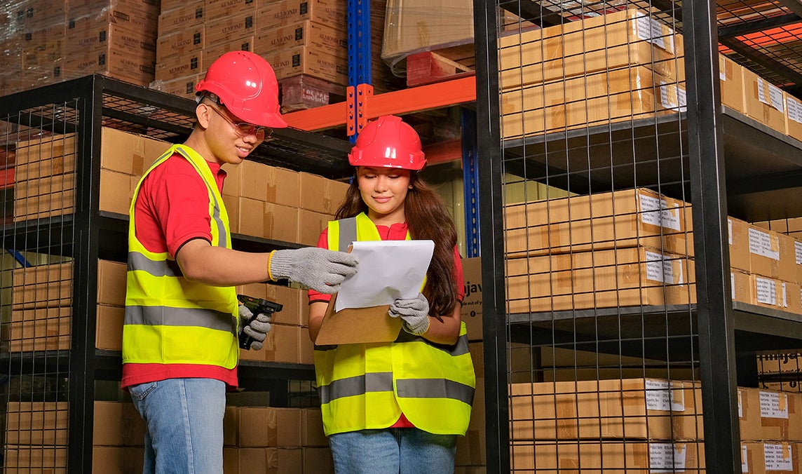 People checking inventory