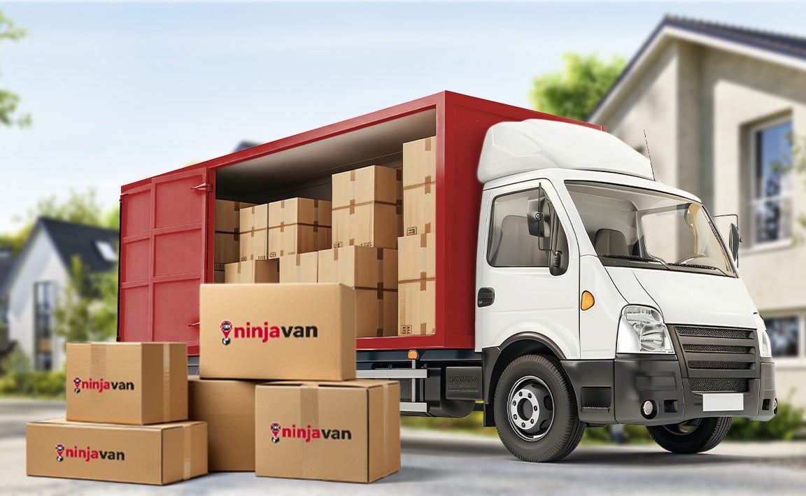 Truck full of parcels