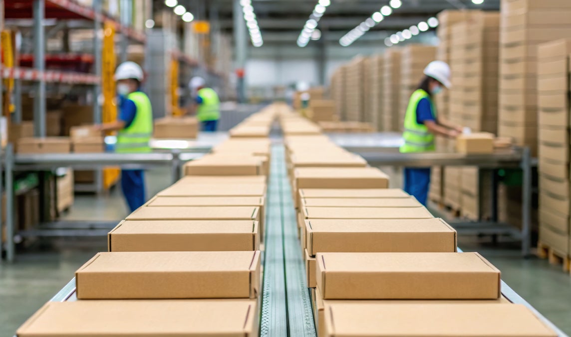 Parcels in warehouse