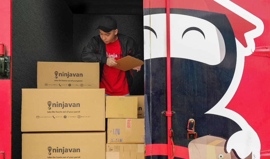 Truck full of parcels