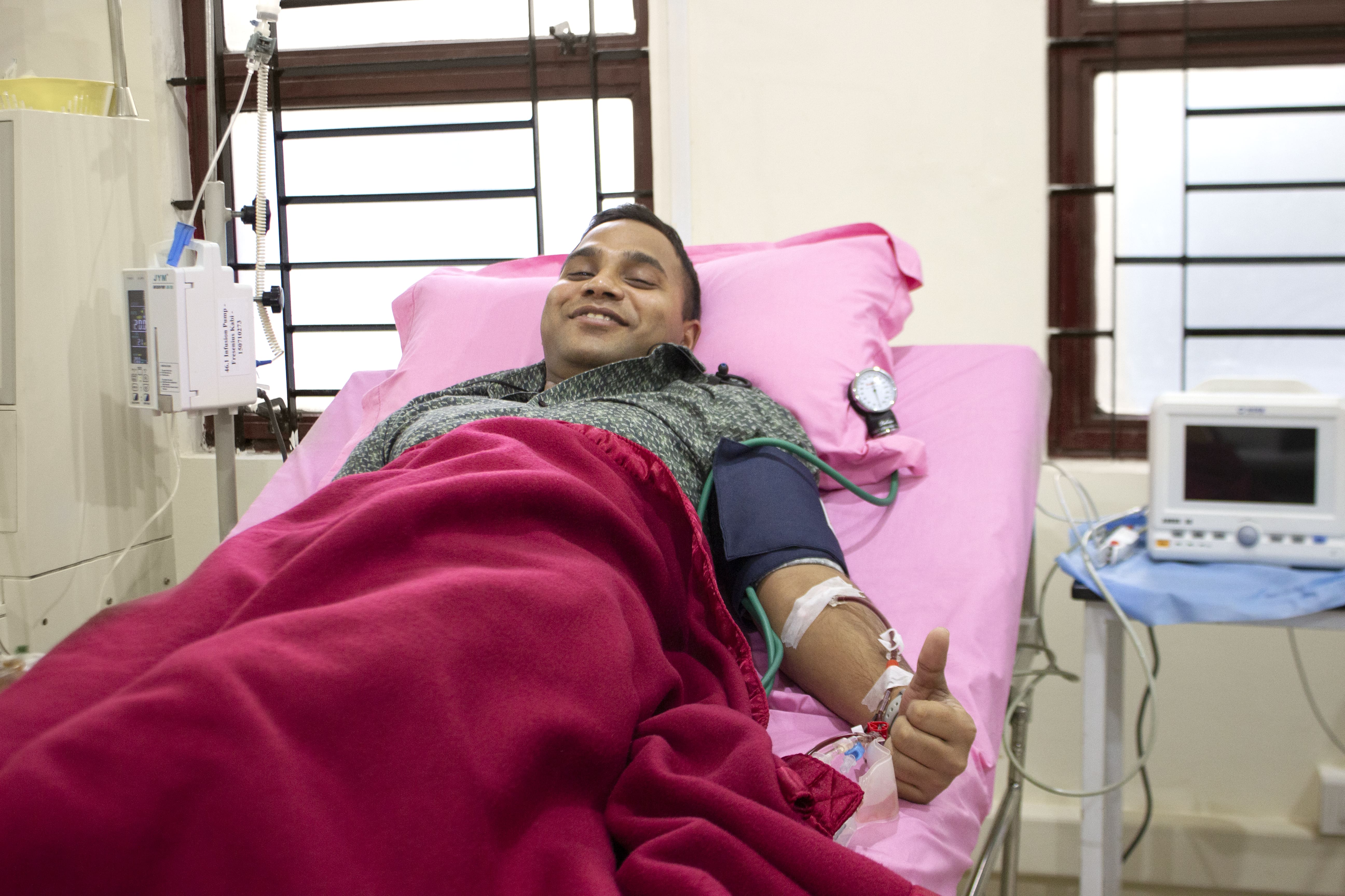 Harsh donating stem cells