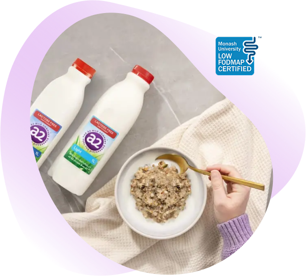 a2 Milk® Lactose Free is Monash University Low FODMAP Certified