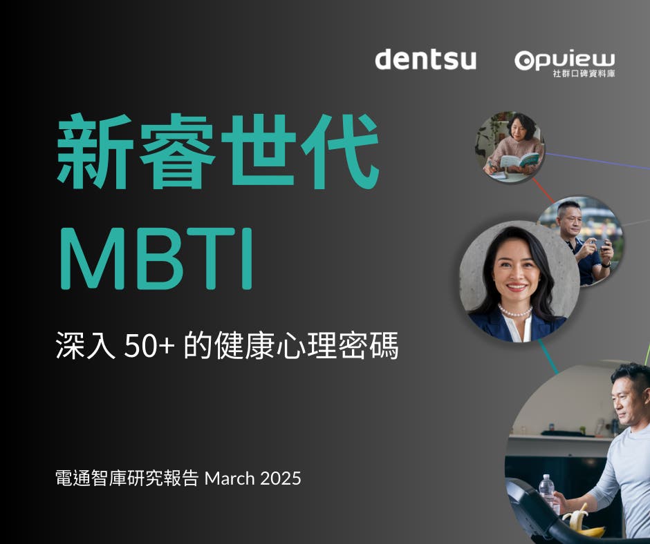 dentsu x OpView 新睿世代 MBTI 深入50+的健康心理密碼
