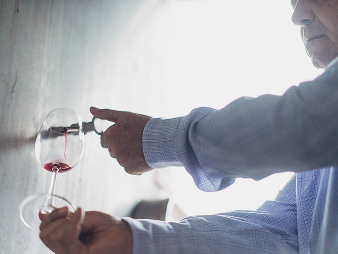 Bob Franchitto tasting wine