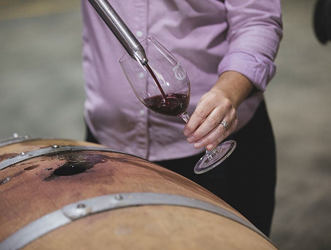 Barrel tasting at Brown Brothers