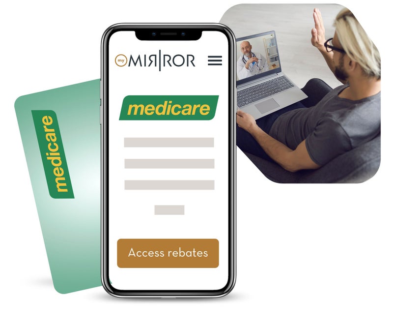My Mirror User Interface with a Medicare logo