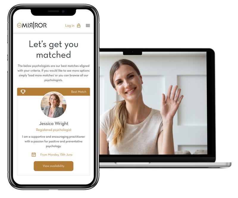 My Mirror website on mobile view