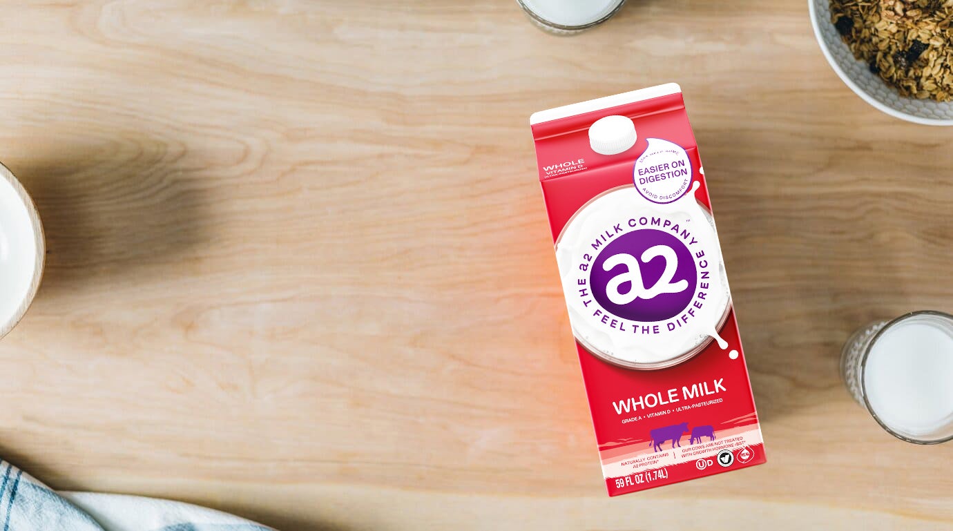 a2 Milk® Whole - 100% Real Milk | a2 Milk® USA