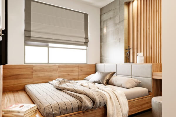 1.利用架高木地板增加收納空間