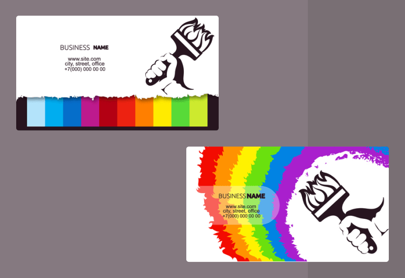 油漆名片設計範例-iStock