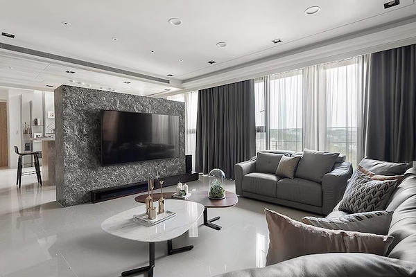 半高大理石電視牆