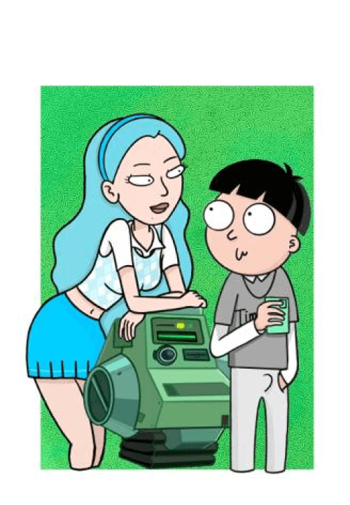 Rick and Morty瑞克和莫蒂風格插畫