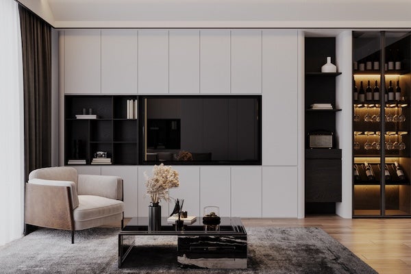 細屋裝修第五招：開放式靠牆櫃降低壓迫感