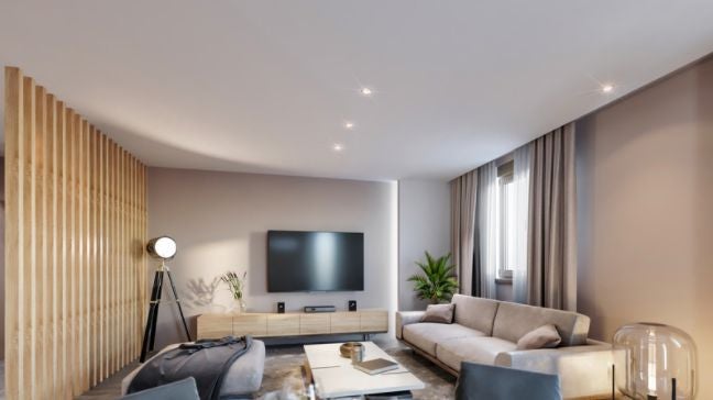 輕鋼架暗架天花板的矽酸鈣裝潢範例