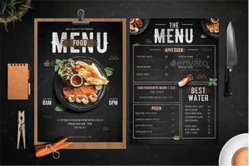 菜單設計範本-美式菜單設計
