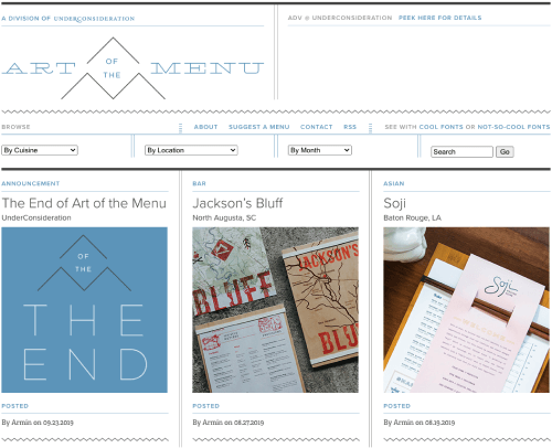 菜單設計範本-ART OF THE MENU