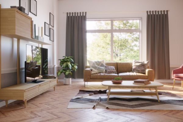 北歐風客廳-淺色系木紋裝潢