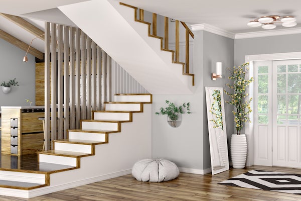 木紋格柵樓梯護欄