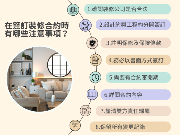 在簽訂裝修合約時有哪些注意事項？