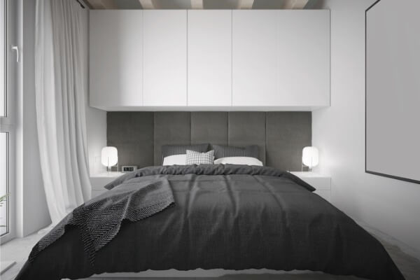 加裝櫃門讓臥室更整潔