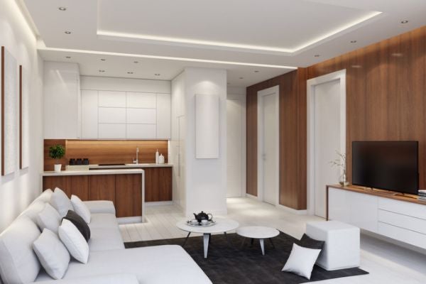 現代風小坪數設計-木質裝潢與白色配色