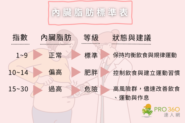 內臟脂肪標準表HK