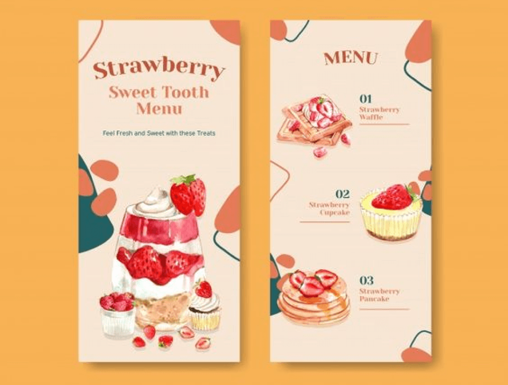 DM設計範例20-甜點DM設計範本