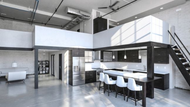 將水管漆成黑色，與天花板做撞色設計