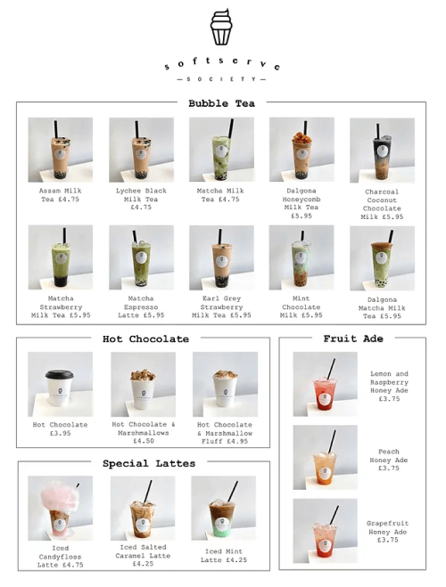 菜單設計範本-飲料菜單設計