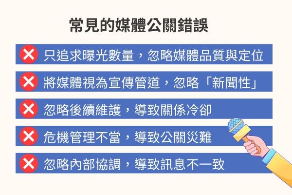 常見的媒體公關錯誤