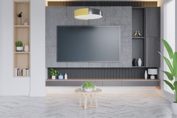 能將凌亂訊號線收納完善，且具有質感的美學電視櫃設計 