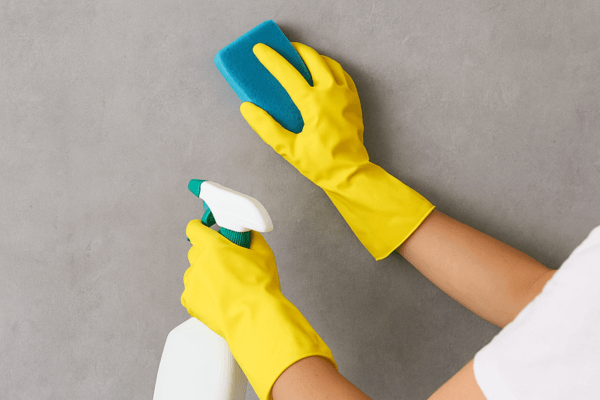 DIY水泥漆牆壁清潔步驟