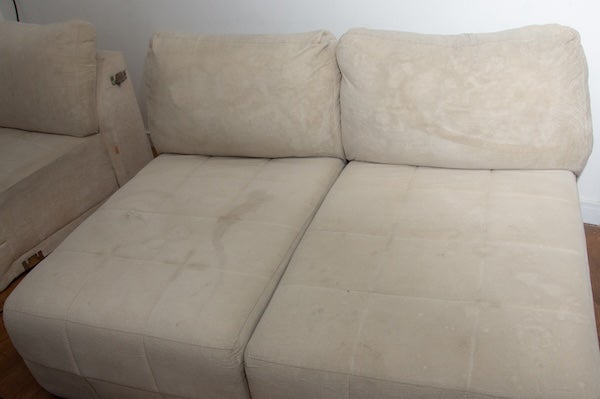 ▲梳化在長時間使用後表面會累積許多污漬