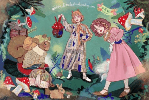 插畫家與服飾品牌合作的廣告插畫