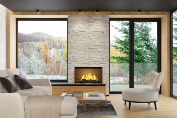 北歐風客廳_板岩裝飾牆