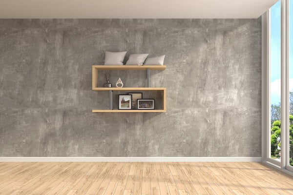 仿清水模質感的牆面，打造清水模的質樸質感