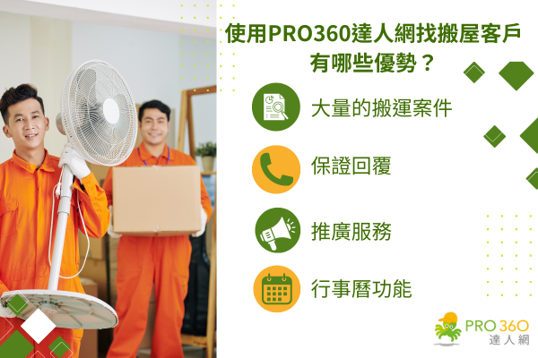 使用PRO360達人網找搬屋客戶有哪些優勢？