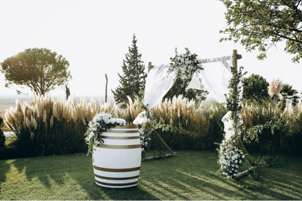 波西米亞風婚禮佈置迎賓區