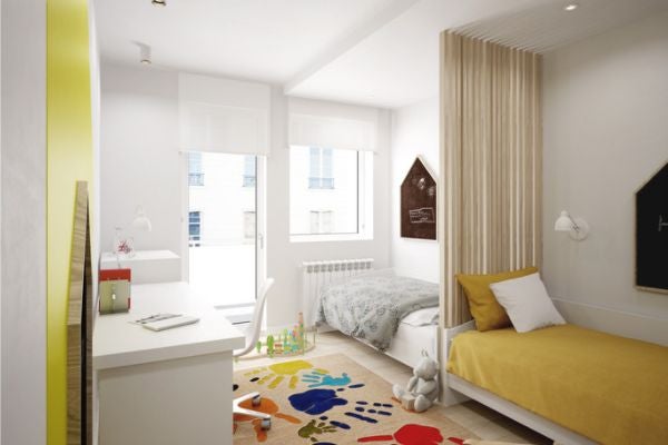 兒童房床鋪並排設計