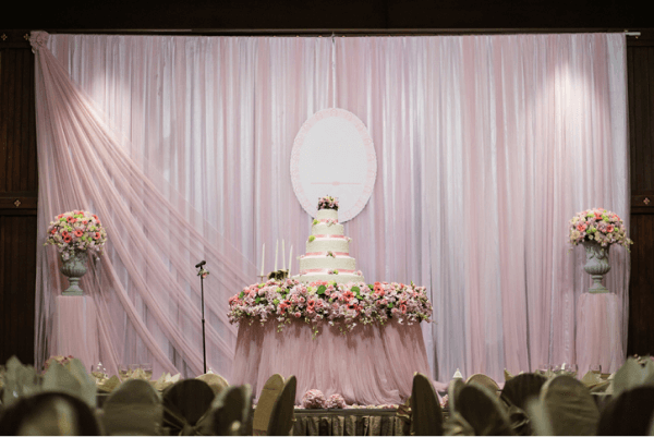 婚宴舞台背板佈置