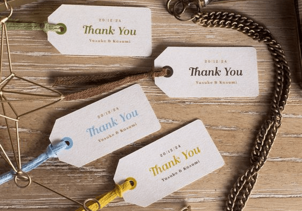 卡片印刷推薦2-感謝小卡印刷，感謝小卡、吊牌示意圖。